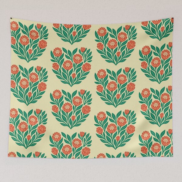 Item preview, African King Protea Flower Heart South Africa Pattern designed and sold by d247.