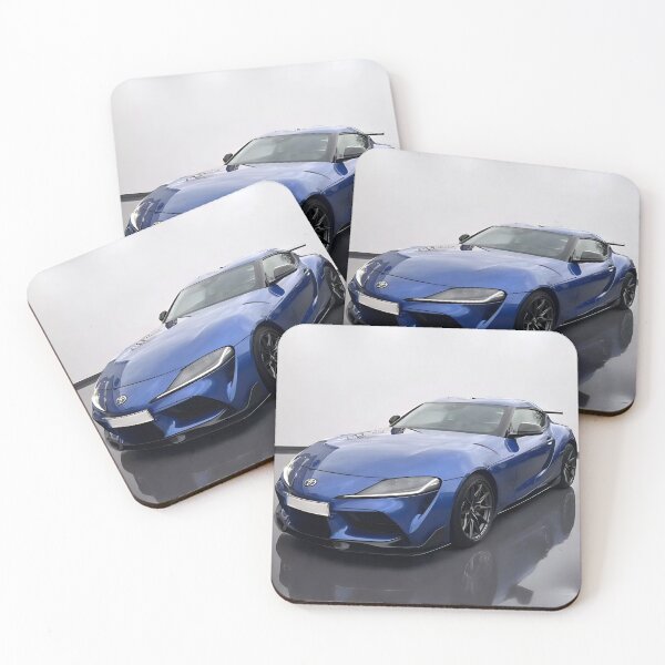 Item preview, Toyota GR Supra Front View – Aggressive Blue JDM Art designed and sold by PosterFuel.