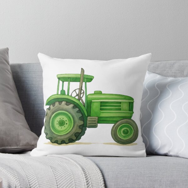 Item preview, Green Tractor Farm Vehicle Illustration designed and sold by ArtfulWeave.