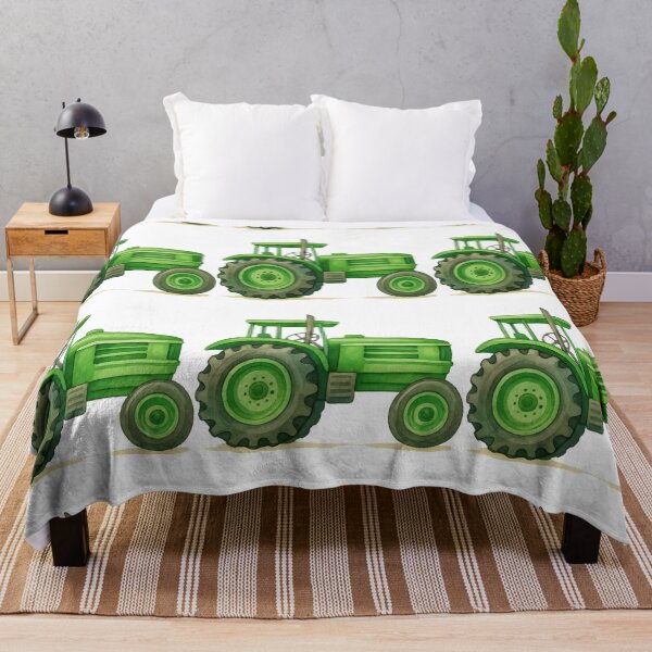 Item preview, Green Tractor Farm Vehicle Illustration designed and sold by ArtfulWeave.