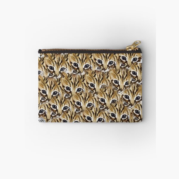 Item preview, many cute cats faces in white brown and black abstract art work  designed and sold by wallartofmio.