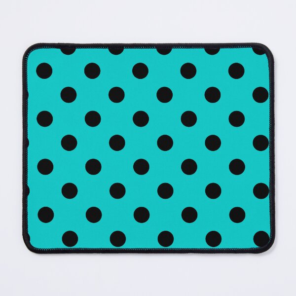 Item preview, Black Polka Dots On Dark Turquoise  designed and sold by POLKAIWERX.