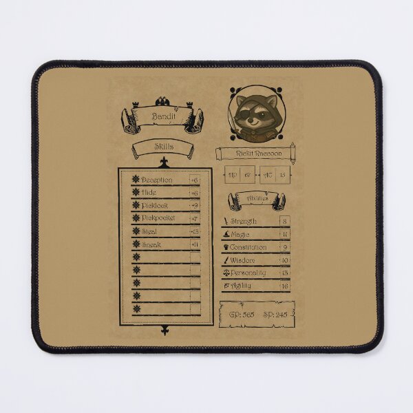 Item preview, Ricket Character Sheet designed and sold by GriftingMediums.