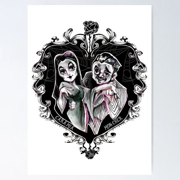 ITADGF Cara Mia Mon Cher Illustration La Famille Morticia Gomez Addams