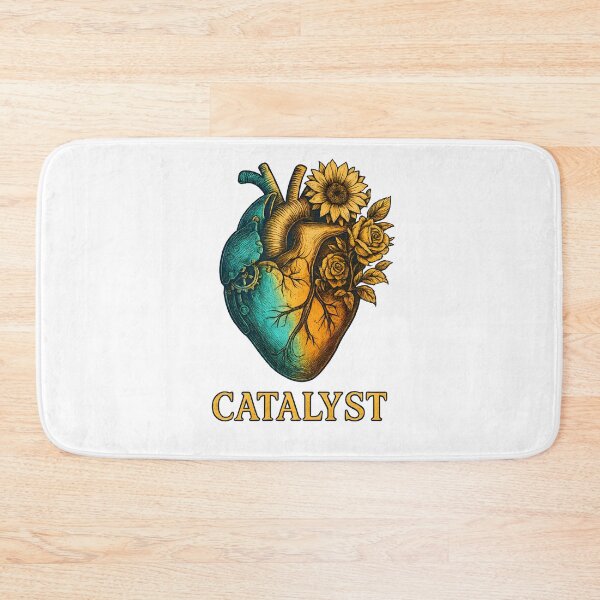 Item preview, Catalyst Heart – Steampunk Organic Art with Sunflower & Roses designed and sold by Shoot-The-Moon.