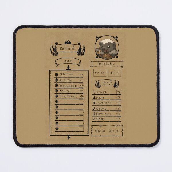 Item preview, Boris Character Sheet designed and sold by GriftingMediums.
