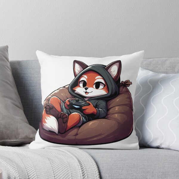 Item preview, Zorro gamer de dibujos animados - Arte animal para juegos acogedores designed and sold by Confuzz1ed.
