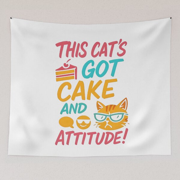 Item preview, This Cat’s Got Cake and Attitude! designed and sold by Uglyandcute.