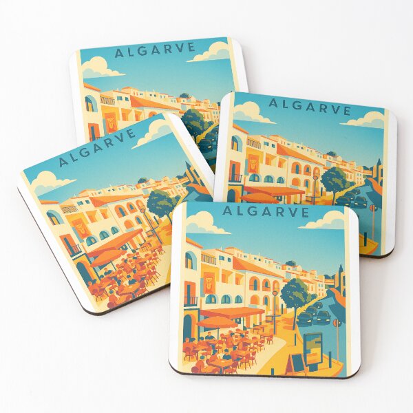 Item preview, Carvoeiro Algarve Portugal 4.  Vintage Travel Poster designed and sold by GG WALL ART.