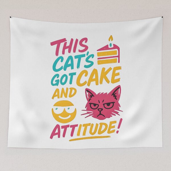 Item preview, This Cat’s Got Cake and Attitude! designed and sold by Uglyandcute.