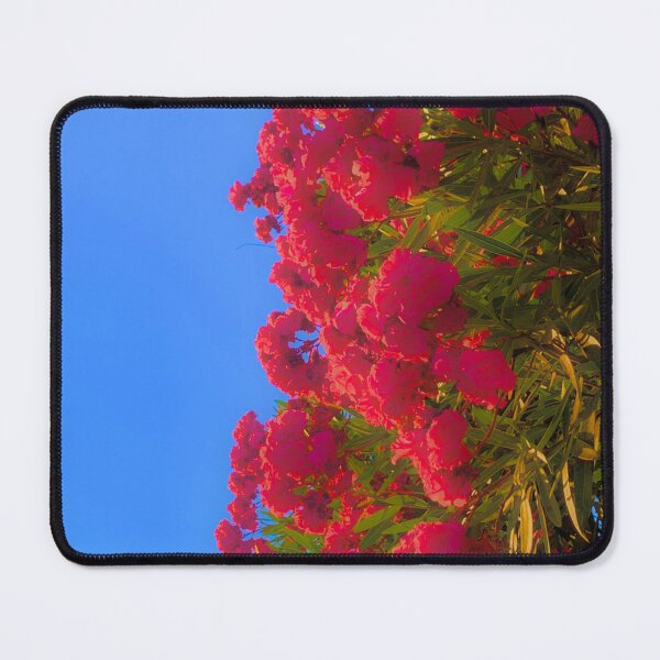 Item preview, Red / pink flowers against blue sky designed and sold by Dryft7.