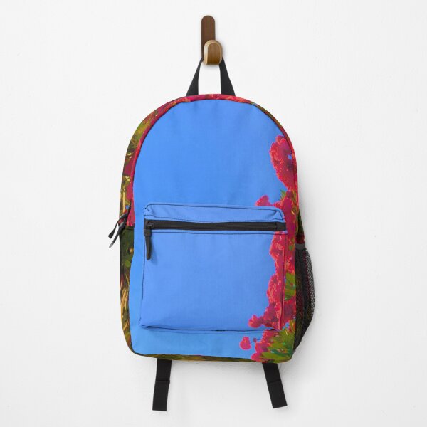 Item preview, Red / pink flowers against blue sky designed and sold by Dryft7.