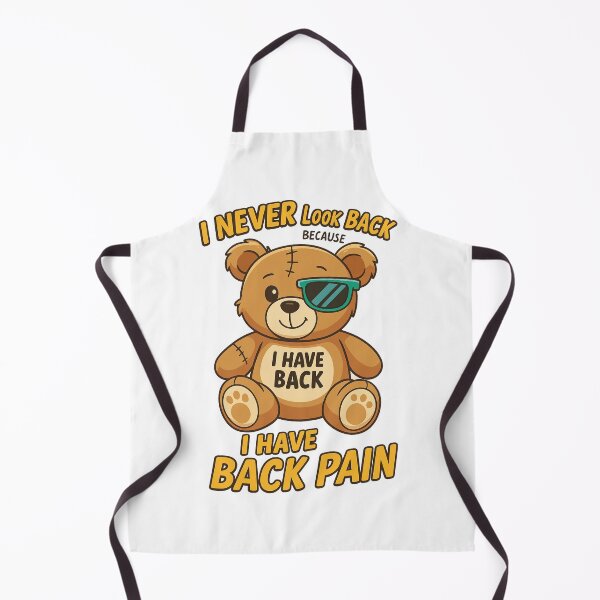 Item preview, Funny Cartoon Teddy Bear with Back Pain Quote designed and sold by Sadia Jannat.