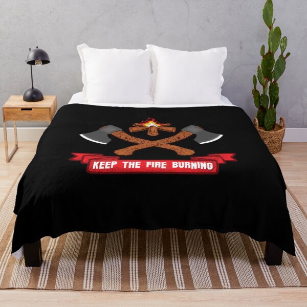 Item preview, Keep the Fire Burning – Campfire & Axes Design designed and sold by Stock4U.