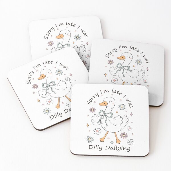 Item preview, Silly Goose - Sorry I'm Late I Was Dilly Dallying designed and sold by Julza Art.