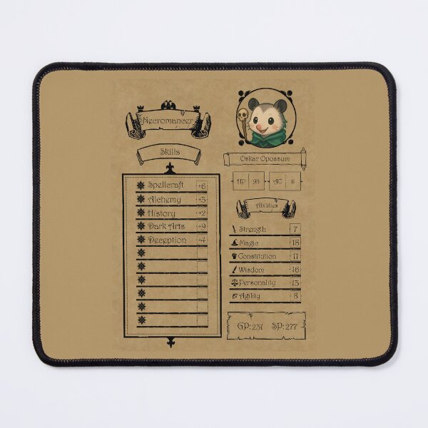 Item preview, Oskar Character Sheet designed and sold by GriftingMediums.