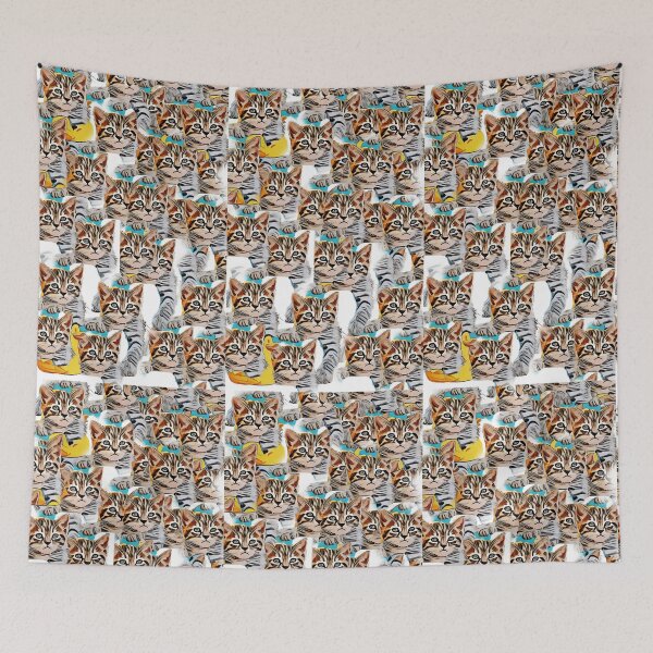 Item preview, Cute thousand kitten pictures colonized creating this art  designed and sold by wallartofmio.