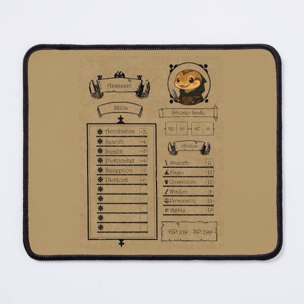 Item preview, Silvester Character Sheet designed and sold by GriftingMediums.