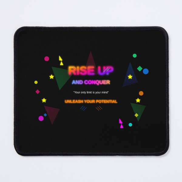 Item preview, Rise Up and Conquer - Motivational Neon Design designed and sold by Pickmash.