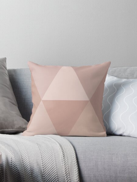 Blush and gray pillows sale