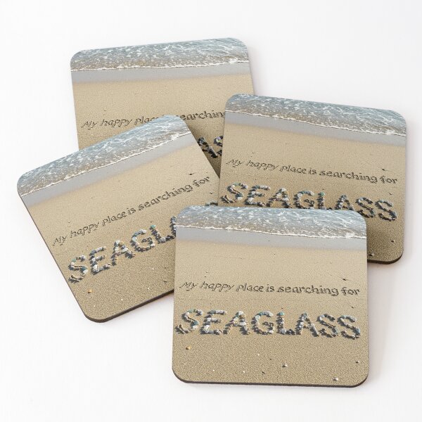 Item preview, My Happy Place is Searching for Seaglass designed and sold by whatsinmyhead.