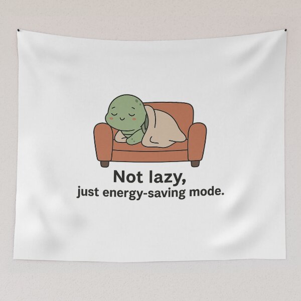 Item preview, Cozy Turtle in Energy-Saving Mode designed and sold by LavaKunst.