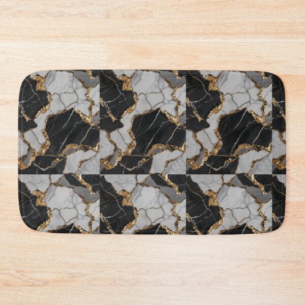 Item preview, Luxurious black and white marble texture with elegant gold design designed and sold by AKANKEDESIGN.