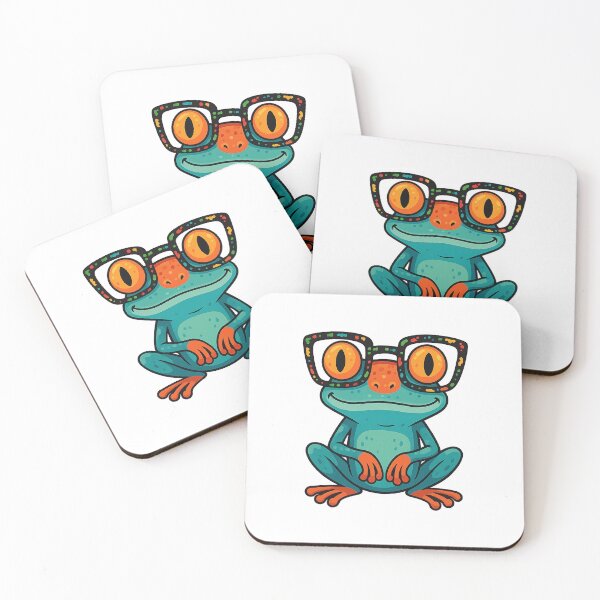 Item preview, Cute Cartoon Frog with Colorful Glasses designed and sold by Sadia  Jannat.