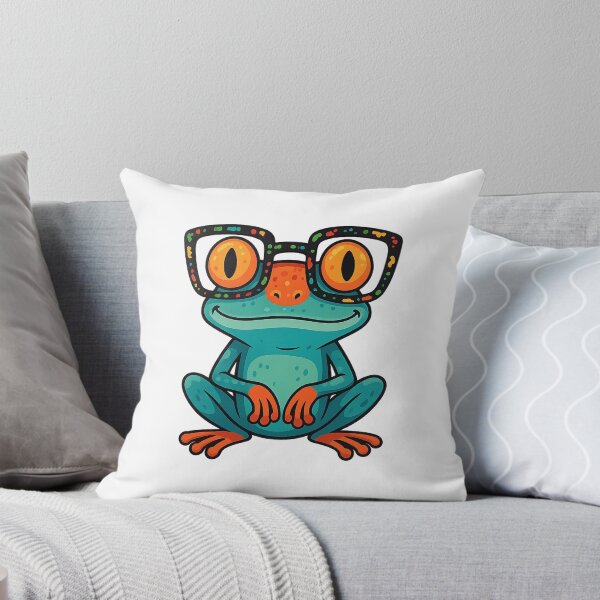 Item preview, Cute Cartoon Frog with Colorful Glasses designed and sold by Sadia  Jannat.