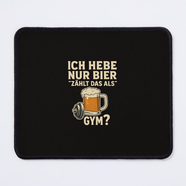 Item preview, Beer mug with dumbbell and funny fitness saying designed and sold by Bier & Bizeps.