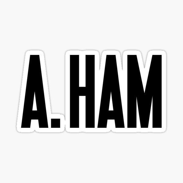 "a. ham hamilton inspired" Sticker for Sale by waffledesigns Redbubble