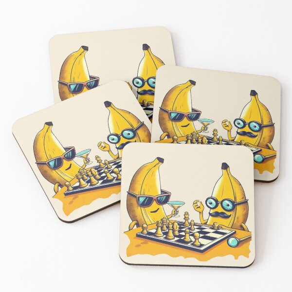 Item preview, Bananas Playing Chess – Cool Fruit with Attitude designed and sold by Myra365Art.