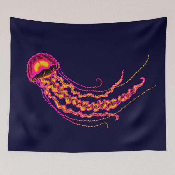 Item preview, Neon Pixels Jellyfish designed and sold by GEEKsomniac.