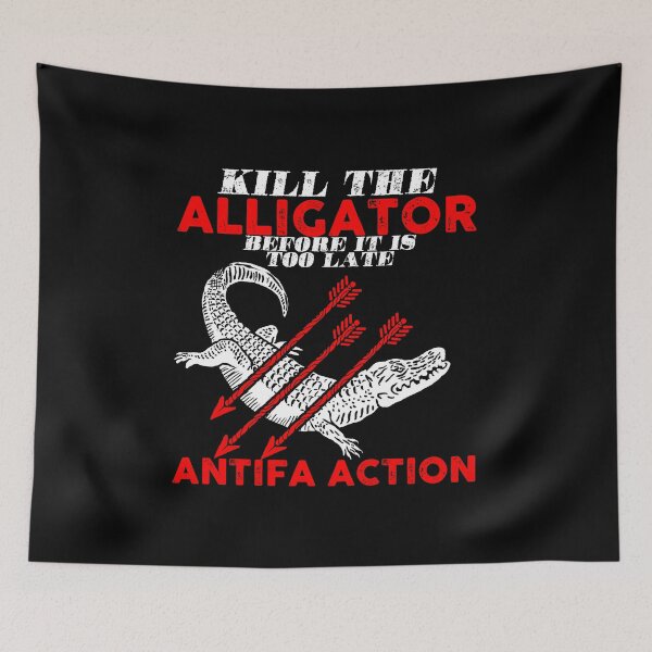 Item preview, Kill the alligator (antifa action) designed and sold by remerasnerdas.