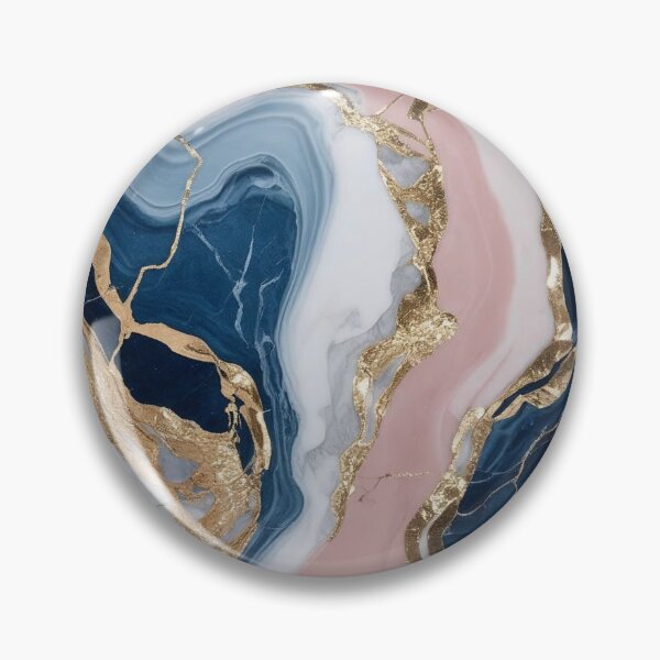 Item preview, Luxurious blue, pink and white marble with elegant gold desidn designed and sold by AKANKEDESIGN.