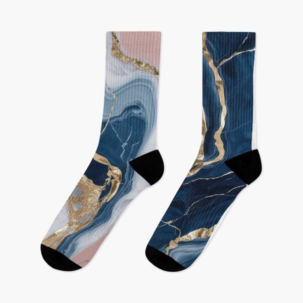 Item preview, Luxurious blue, pink and white marble with elegant gold desidn designed and sold by AKANKEDESIGN.