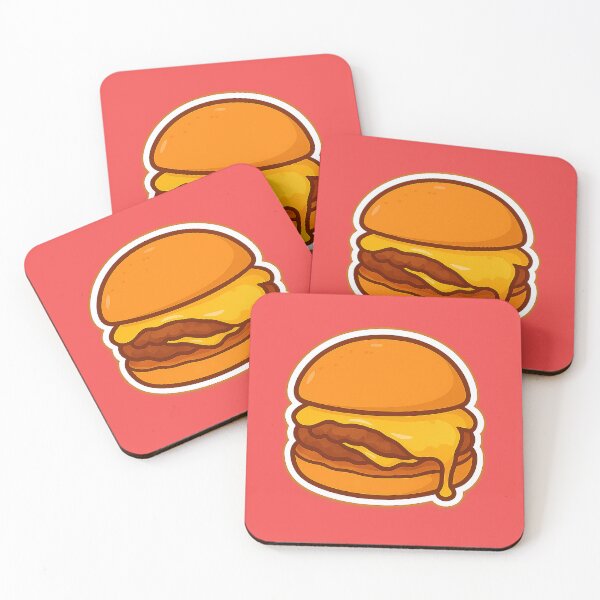 Item preview, Cartoon Cheeseburger Sticker – Cute Dripping Cheese Food Art designed and sold by BubbleDesigns49.