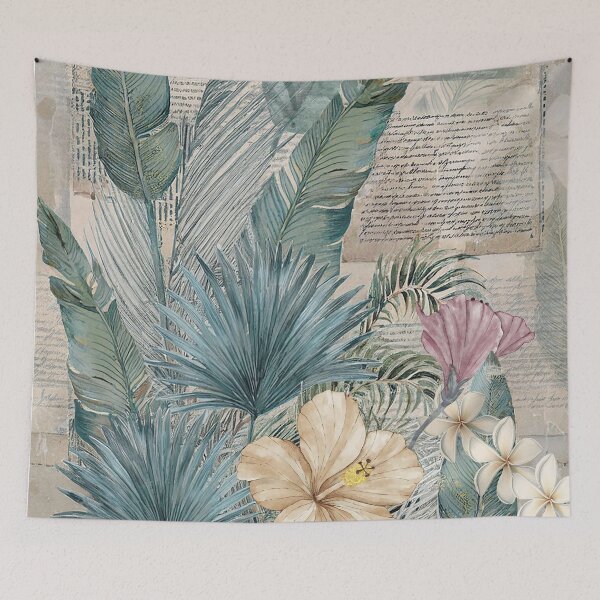 Item preview, Vintage Tropical Leaves Journal Page designed and sold by J Marielle Designs.