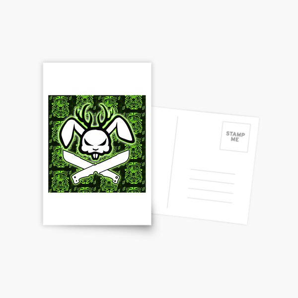 Angry Jackalope Greeen Postcard