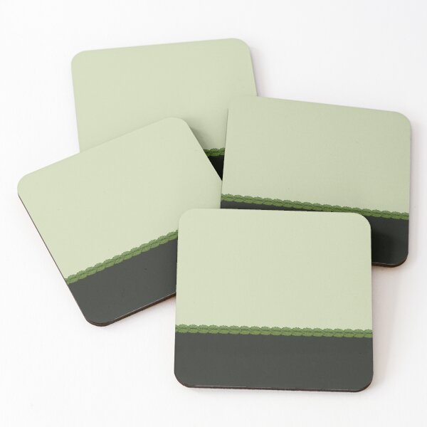 Item preview, Horizontal line of green leaves dividing into light green and dark background designed and sold by Cherevan.