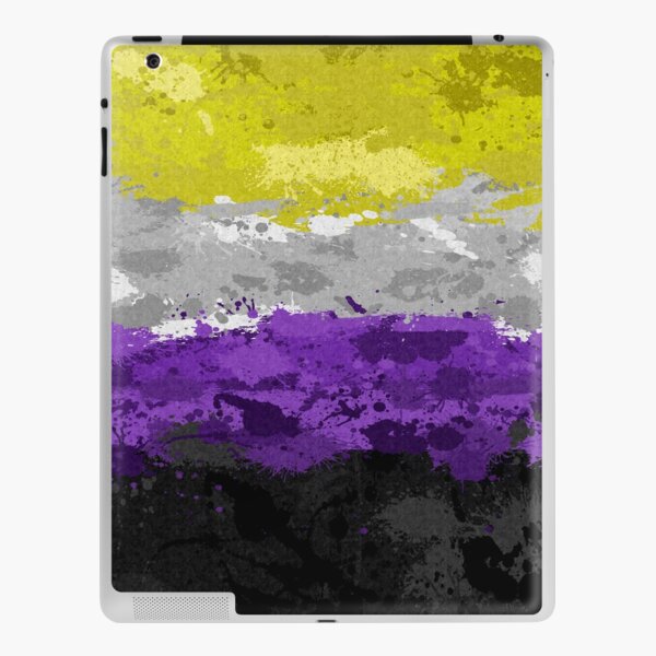 Non-Binary Paint Splatter Flag iPad Skin