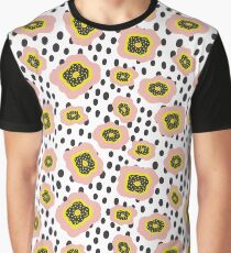 Polka Dot Doodle Flowers Graphic T-Shirt