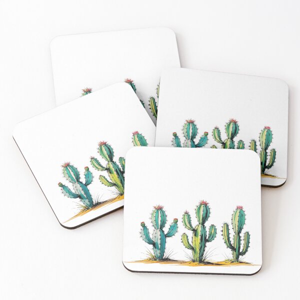 Item preview, Three Cacti – Hand Drawn Pencil Illustration designed and sold by OOctopusStore.