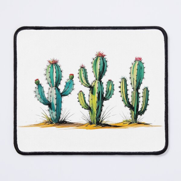 Item preview, Three Cacti – Hand Drawn Pencil Illustration designed and sold by OOctopusStore.