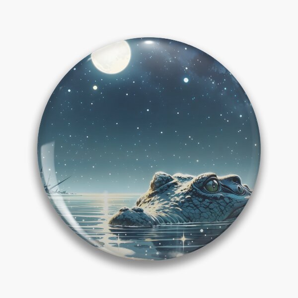 Item preview, Crocodile in Mangrove Night designed and sold by RubisLeaf.