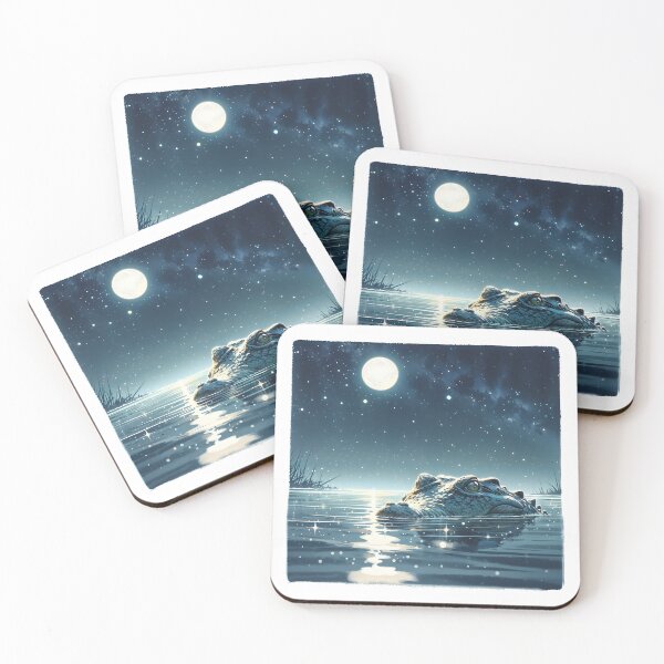 Item preview, Crocodile in Mangrove Night designed and sold by RubisLeaf.
