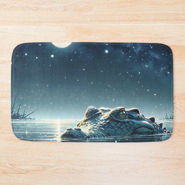 Item preview, Crocodile in Mangrove Night designed and sold by RubisLeaf.