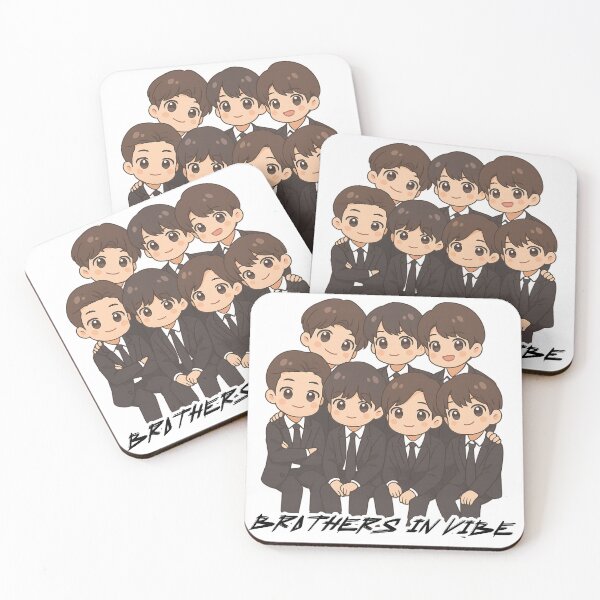Item preview, Chibi Boyband Sticker – Kawaii Group in Black Suits designed and sold by rochmate.