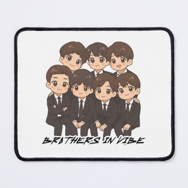 Item preview, Chibi Boyband Sticker – Kawaii Group in Black Suits designed and sold by rochmate.