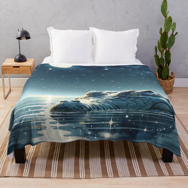Item preview, Crocodile in Mangrove Night designed and sold by RubisLeaf.
